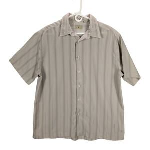 Royal Palm Shirt Mens Extra Large Bowling Cuban Cabana Camp Button Up Retro Vtg